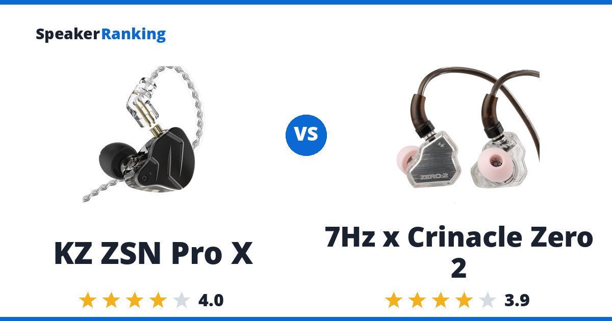 KZ ZSN Pro X vs 7Hz x Crinacle Zero 2