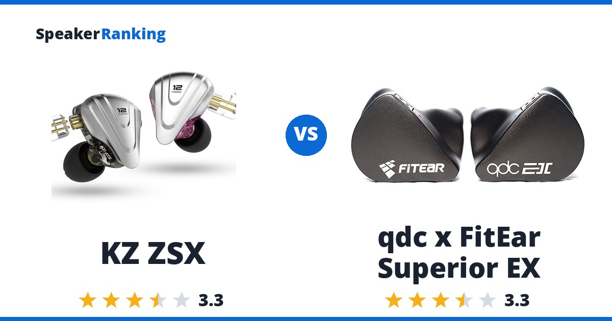 KZ ZSX vs qdc x FitEar Superior EX