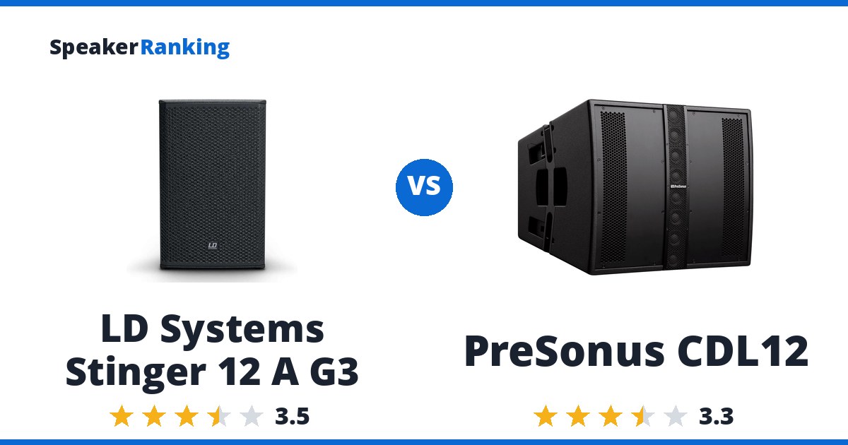 LD Systems Stinger 12 A G3 vs PreSonus CDL12
