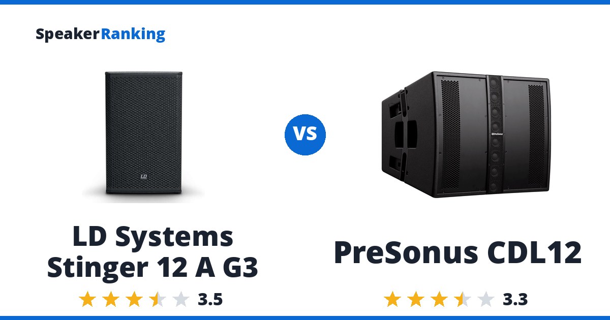 LD Systems Stinger 12 A G3 vs PreSonus CDL12