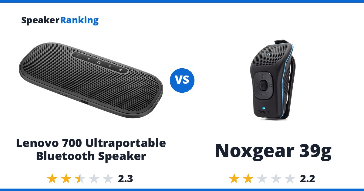 Lenovo 700 Ultraportable Bluetooth Speaker vs Noxgear 39g