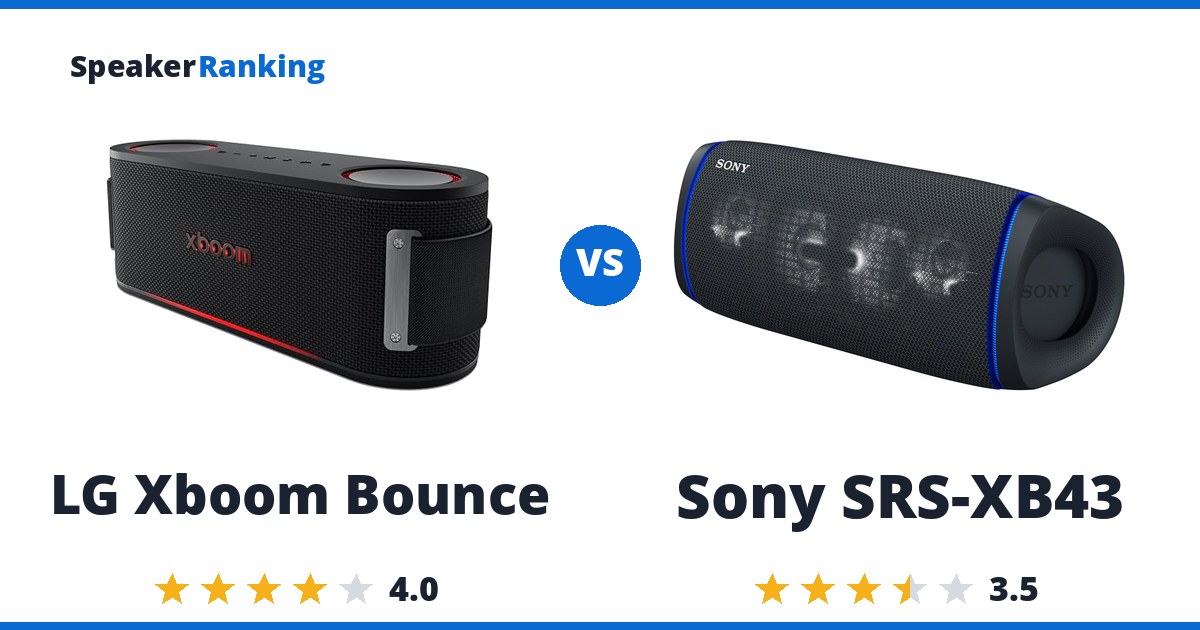 LG Xboom Bounce vs Sony SRS-XB43