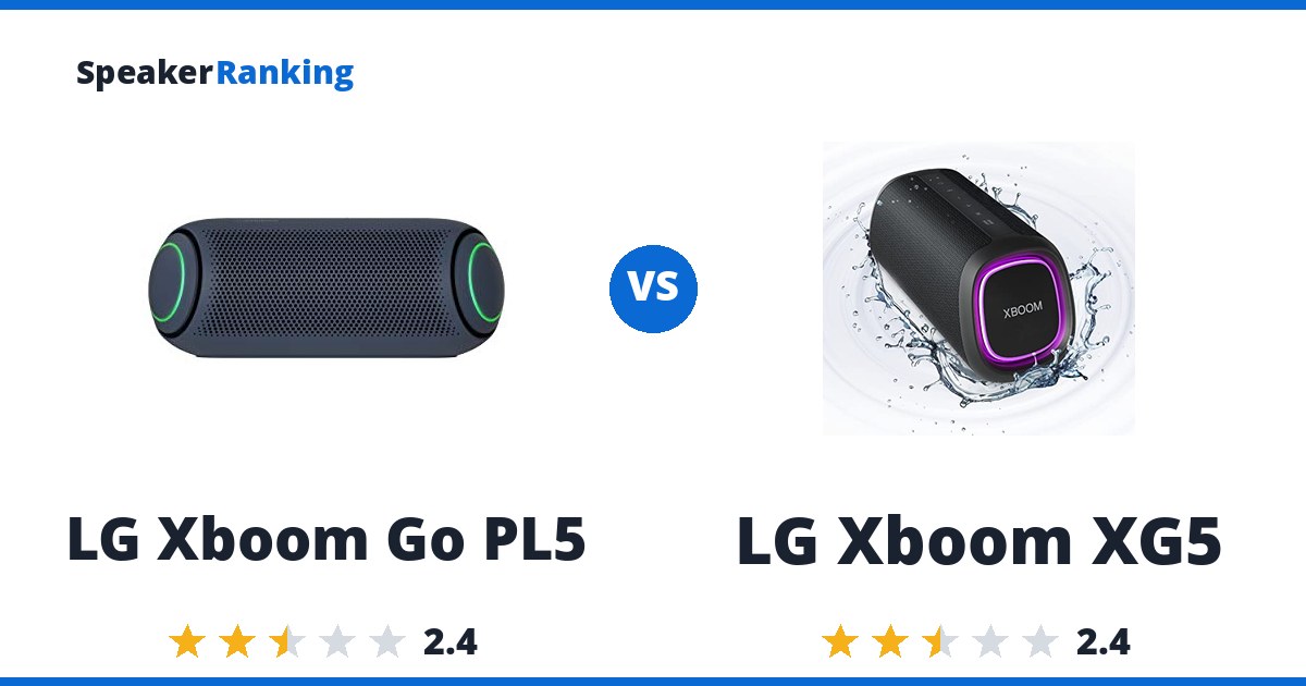 LG Xboom Go PL5 vs LG Xboom XG5