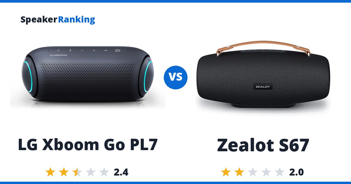 LG Xboom Go PL7 vs Zealot S67