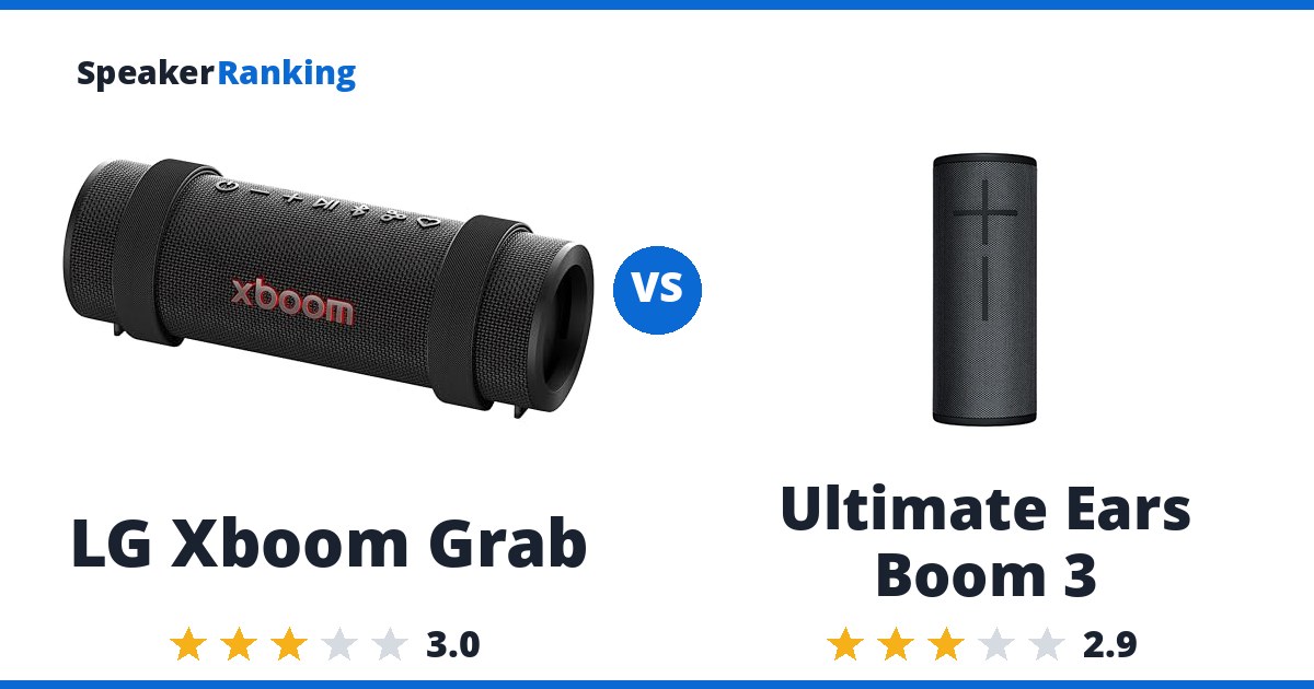 LG Xboom Grab vs Ultimate Ears Boom 3