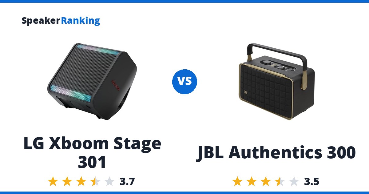 LG Xboom Stage 301 vs JBL Authentics 300