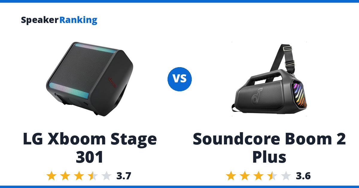 LG Xboom Stage 301 vs Soundcore Boom 2 Plus