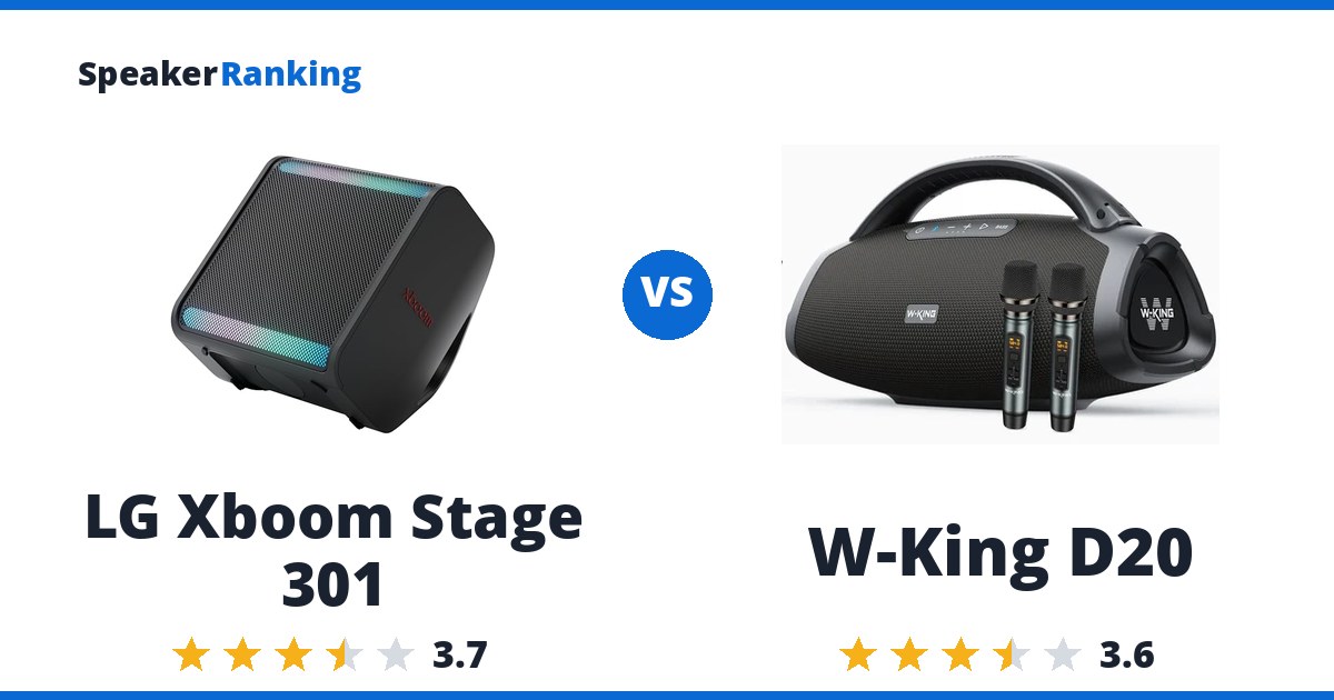 LG Xboom Stage 301 vs W-King D20