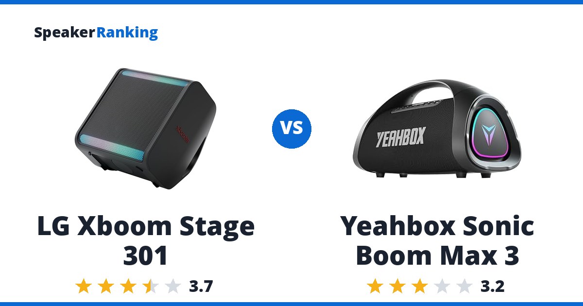 LG Xboom Stage 301 vs Yeahbox Sonic Boom Max 3