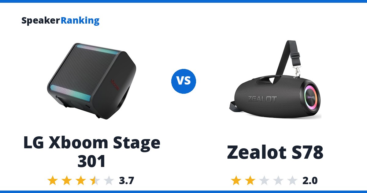 LG Xboom Stage 301 vs Zealot S78