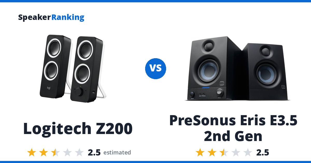 Logitech Z200 vs PreSonus Eris E3.5 2nd Gen