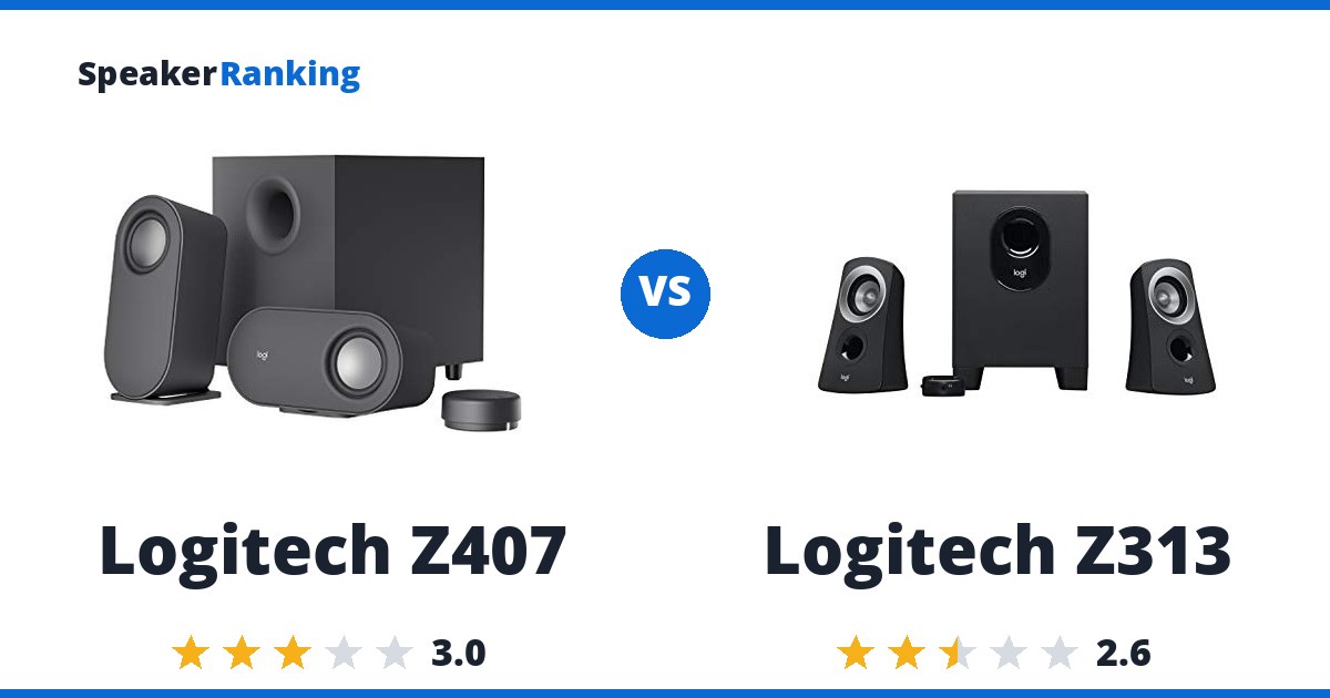 Logitech Z407 vs Logitech Z313