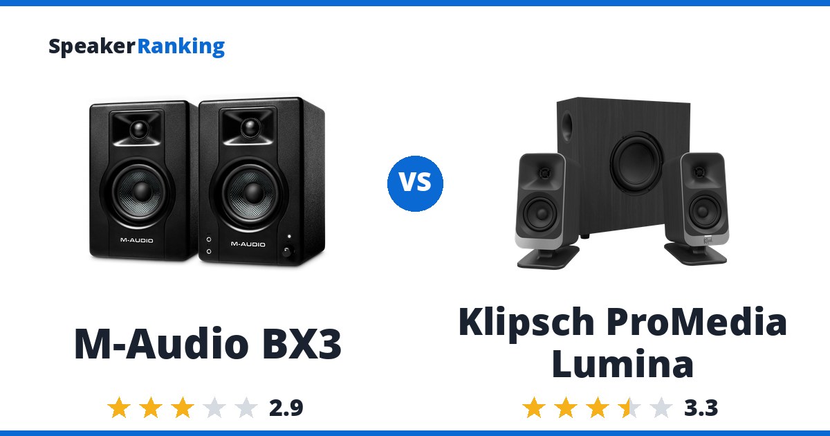 M-Audio BX3 vs Klipsch ProMedia Lumina