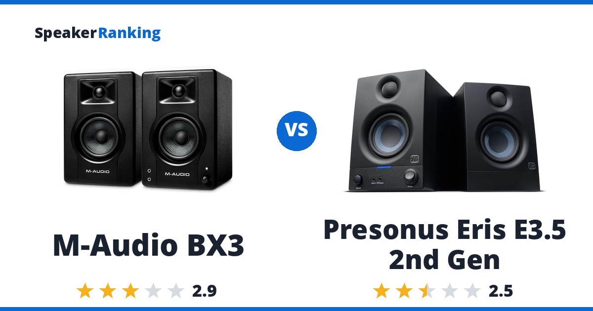 M-Audio BX3 vs Presonus Eris E3.5 2nd Gen