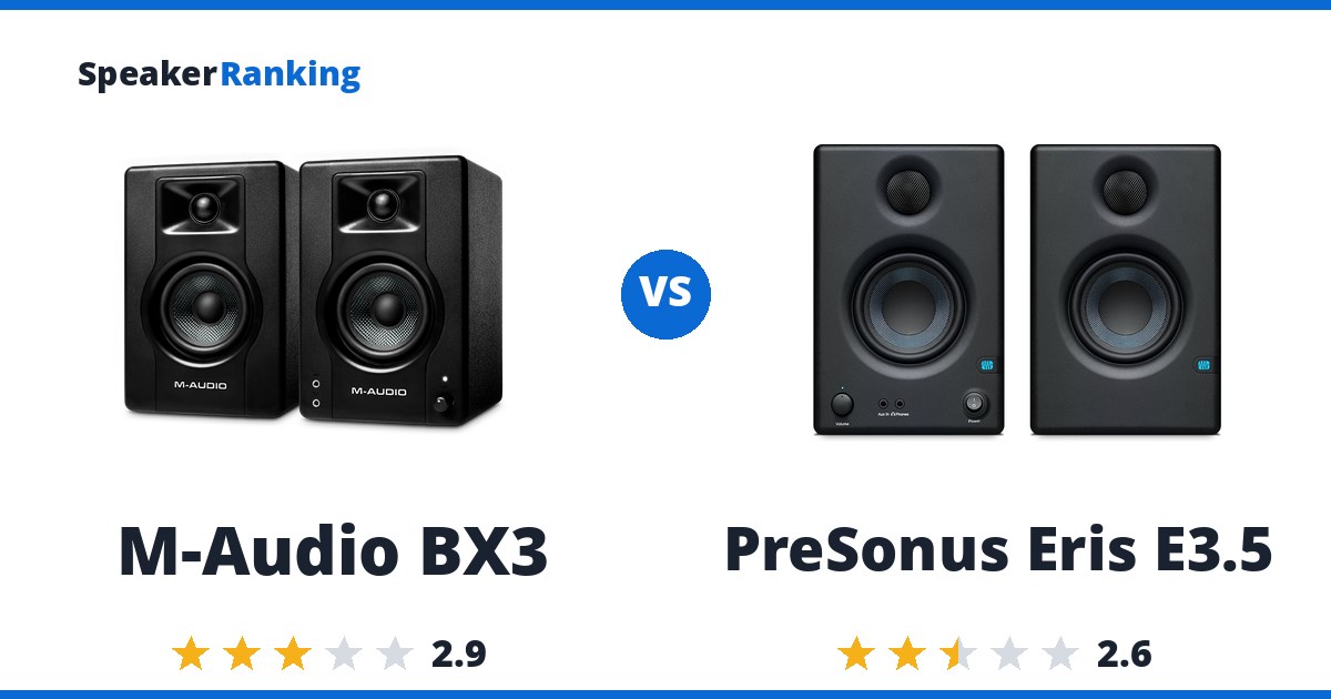 M-Audio BX3 vs PreSonus Eris E3.5