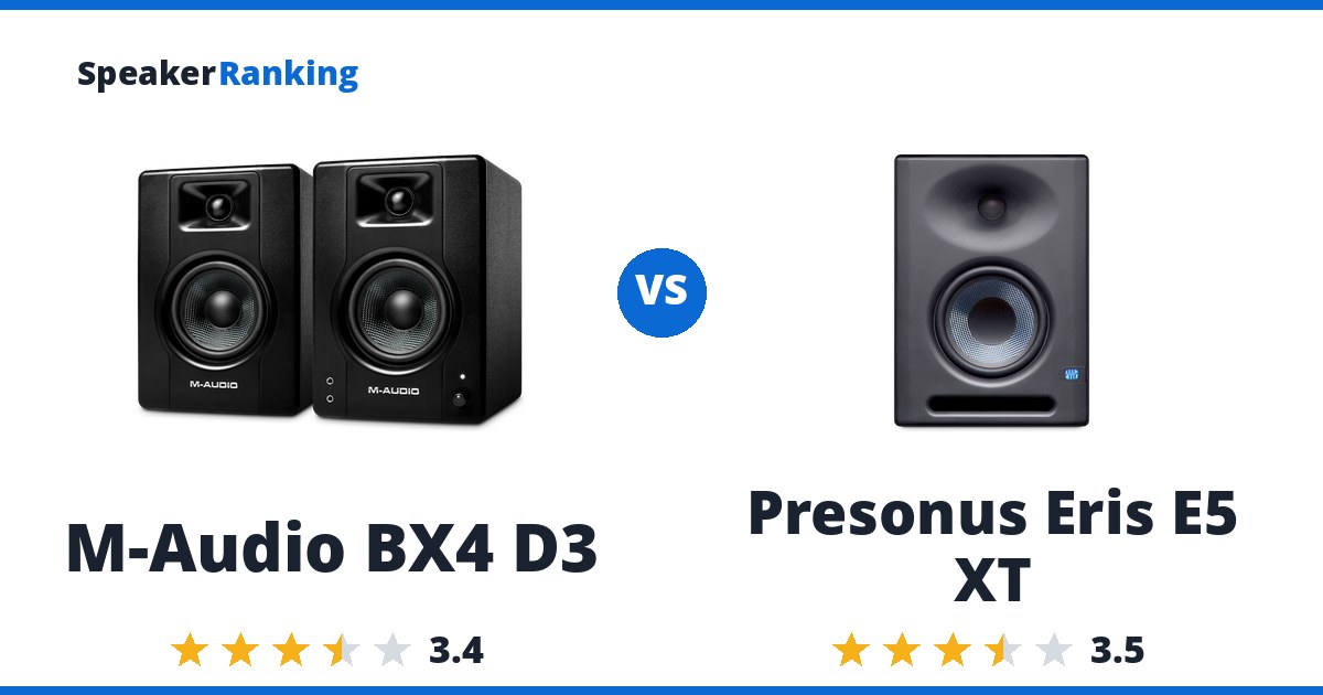 M-Audio BX4 D3 vs Presonus Eris E5 XT