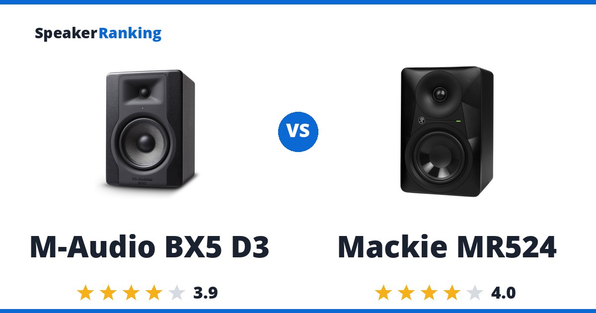 M-Audio BX5 D3 vs Mackie MR524