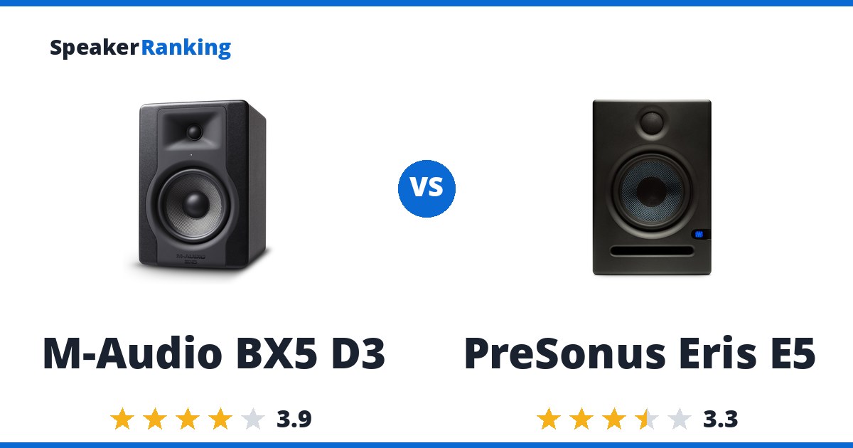 M-Audio BX5 D3 vs PreSonus Eris E5