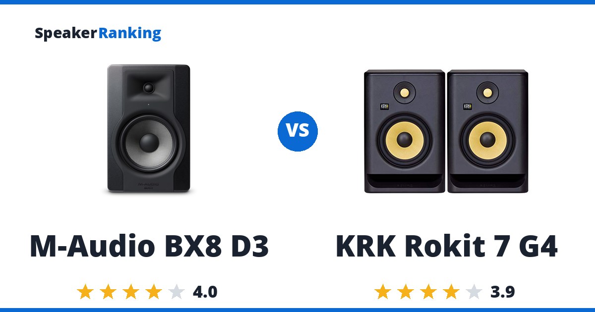 M-Audio BX8 D3 vs KRK Rokit 7 G4