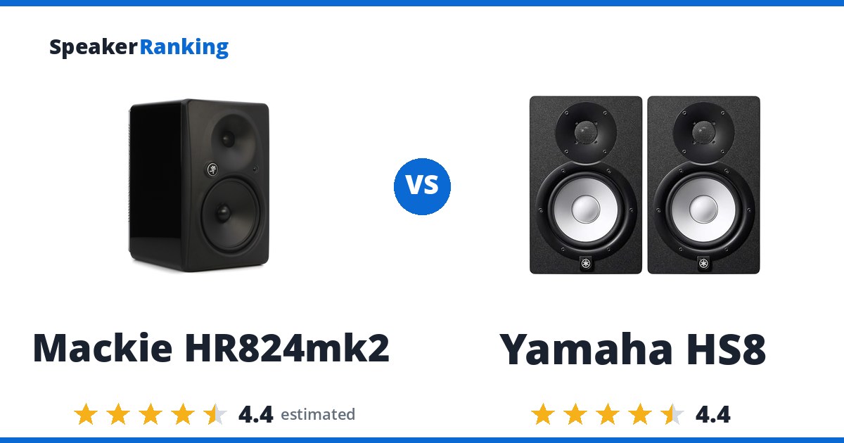 Mackie HR824mk2 vs Yamaha HS8