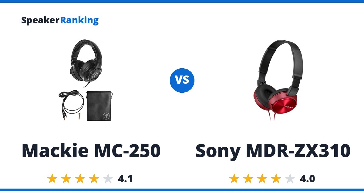 Mackie MC-250 vs Sony MDR-ZX310