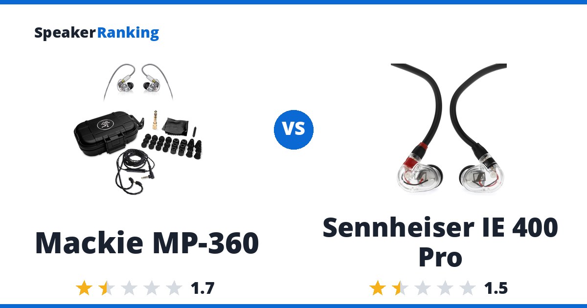 Mackie MP-360 vs Sennheiser IE 400 Pro