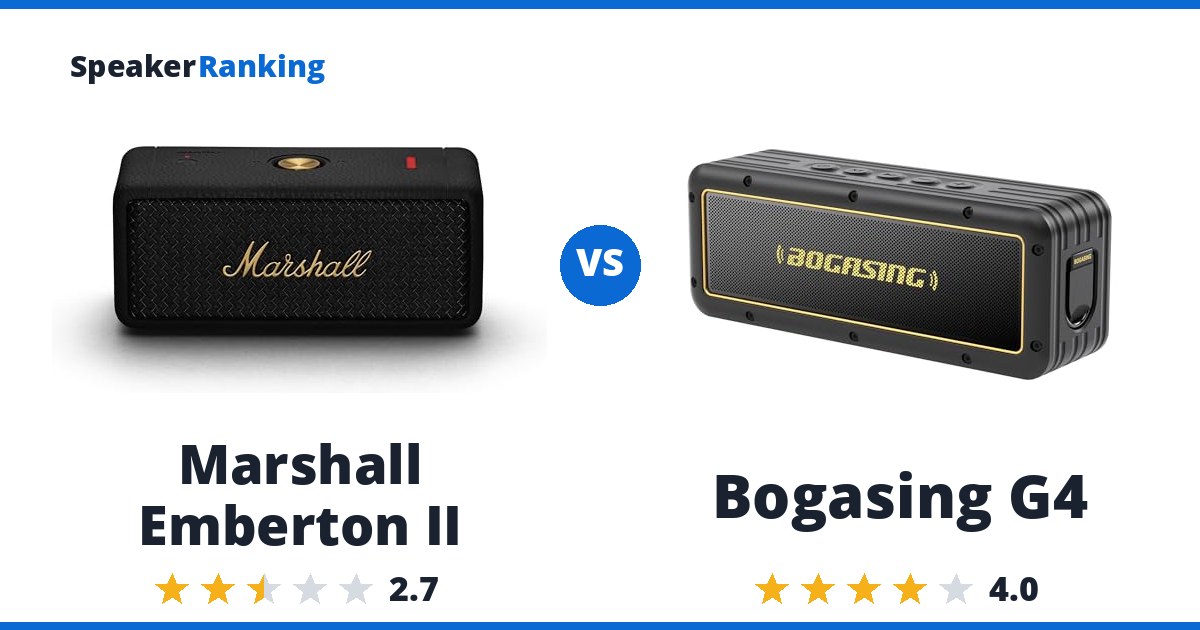 Marshall Emberton II vs Bogasing G4