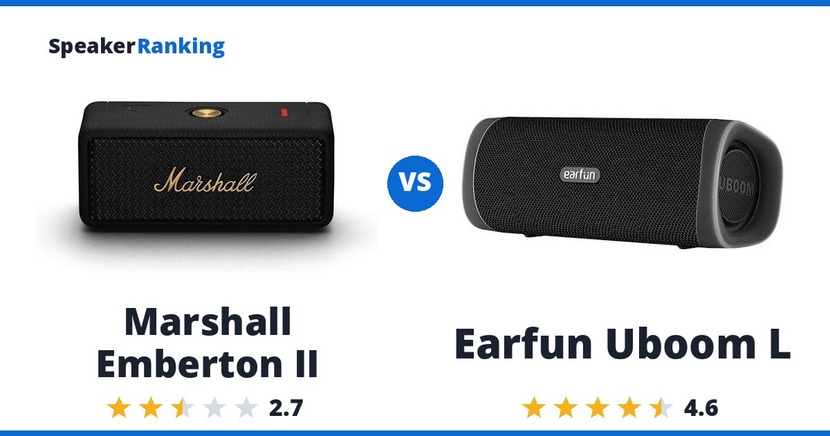 Marshall Emberton II vs Earfun Uboom L