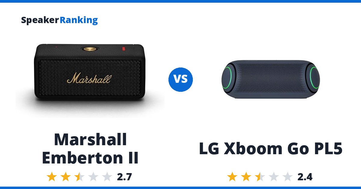 Marshall Emberton II vs LG Xboom Go PL5