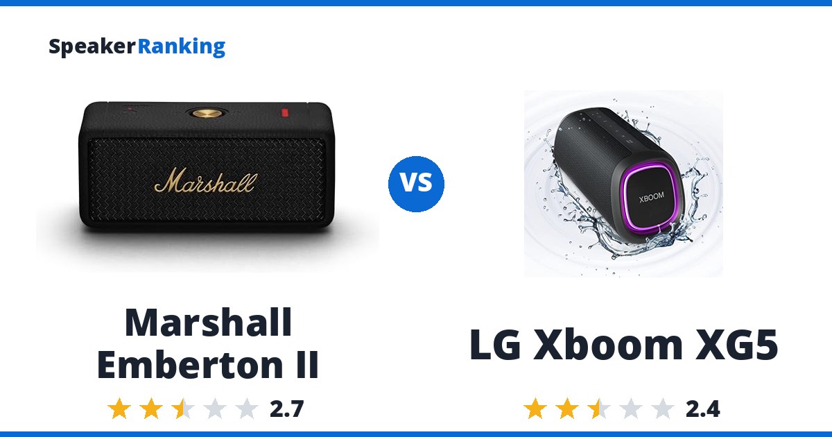 Marshall Emberton II vs LG Xboom XG5