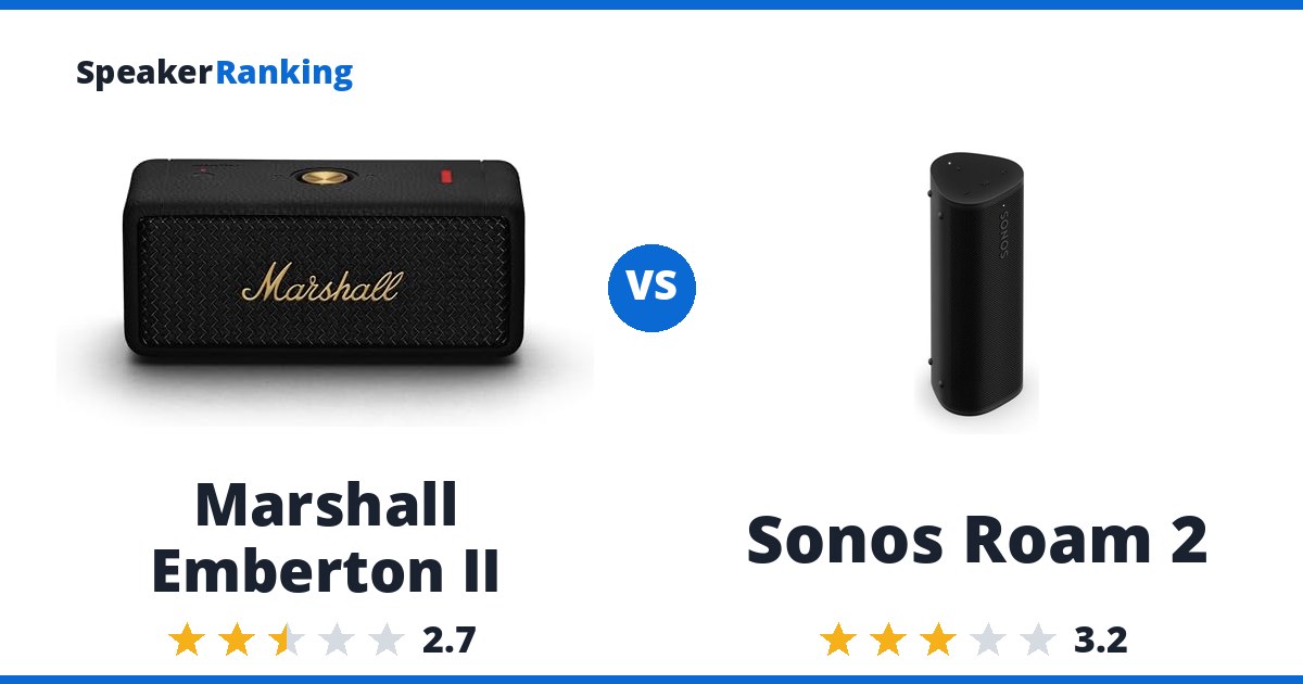 Marshall Emberton II vs Sonos Roam 2