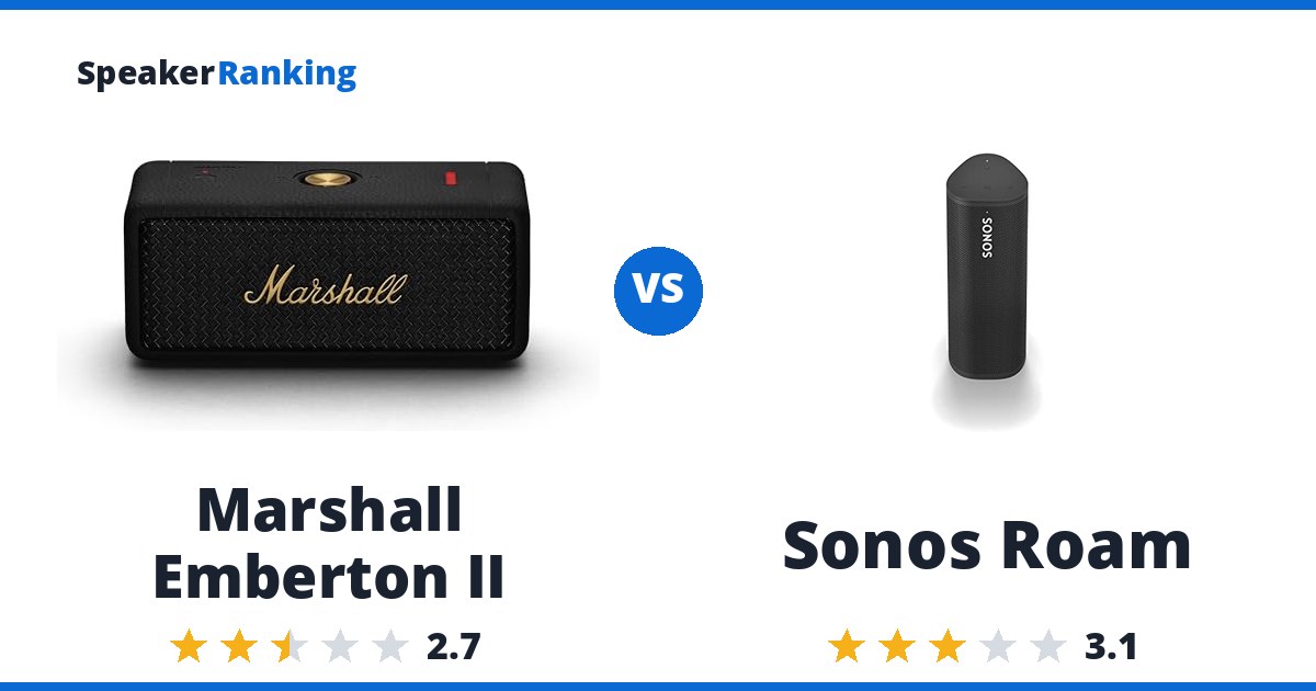 Marshall Emberton II vs Sonos Roam