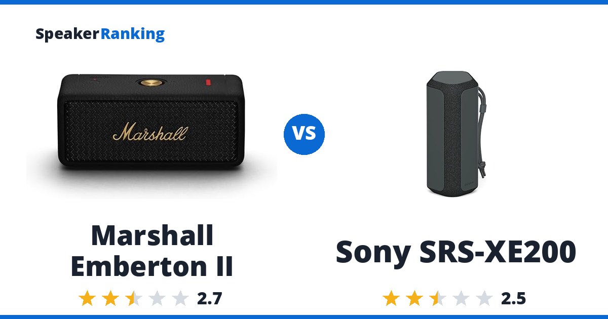 Marshall Emberton II vs Sony SRS-XE200