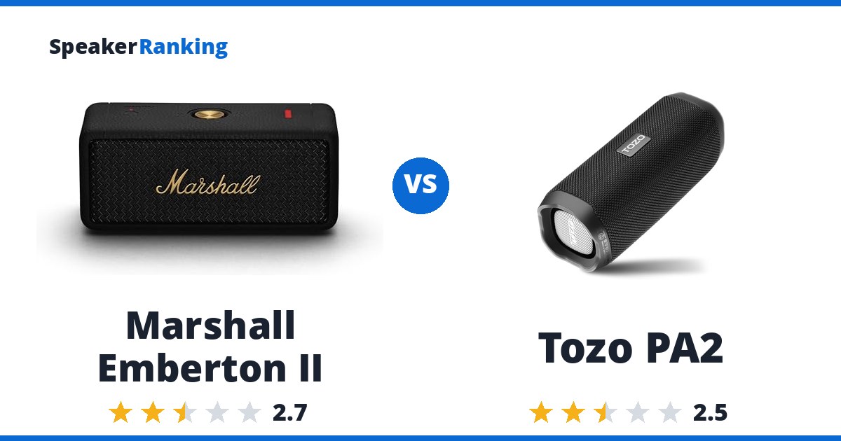 Marshall Emberton II vs Tozo PA2