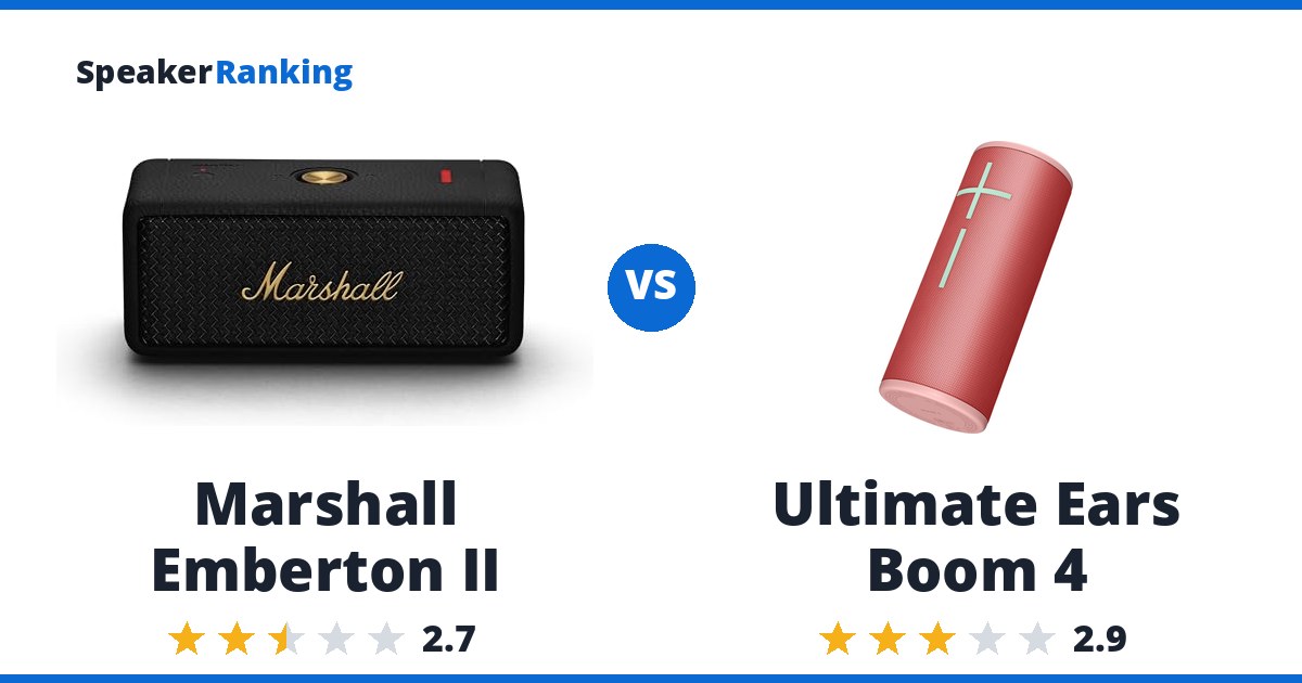 Marshall Emberton II vs Ultimate Ears Boom 4