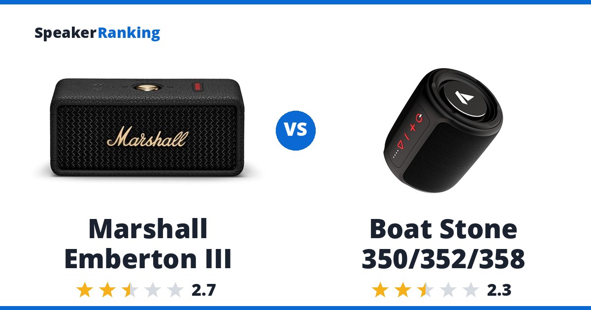 Marshall Emberton III vs Boat Stone 350/352/358