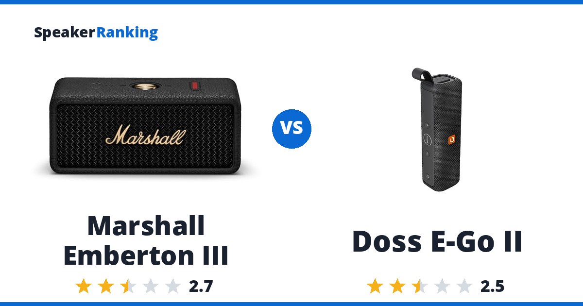 Marshall Emberton III vs Doss E-Go II