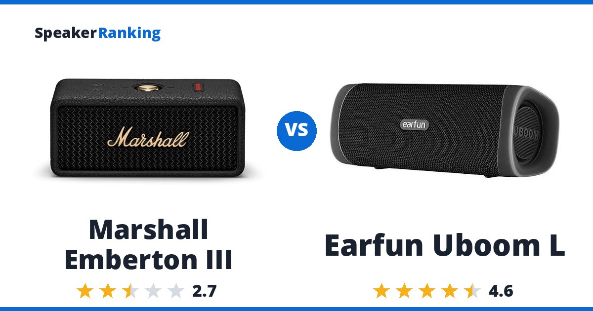 Marshall Emberton III vs Earfun Uboom L