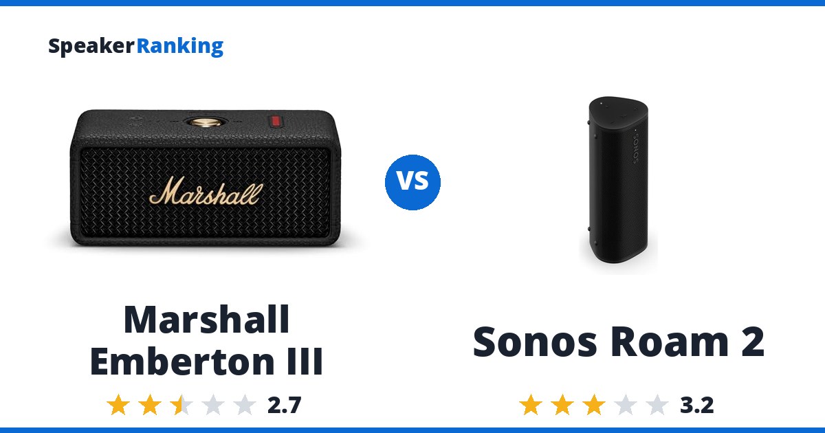 Marshall Emberton III vs Sonos Roam 2
