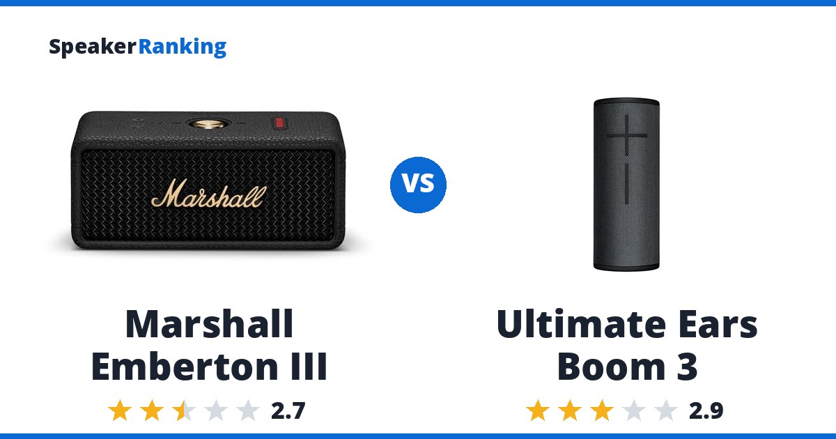Marshall Emberton III vs Ultimate Ears Boom 3