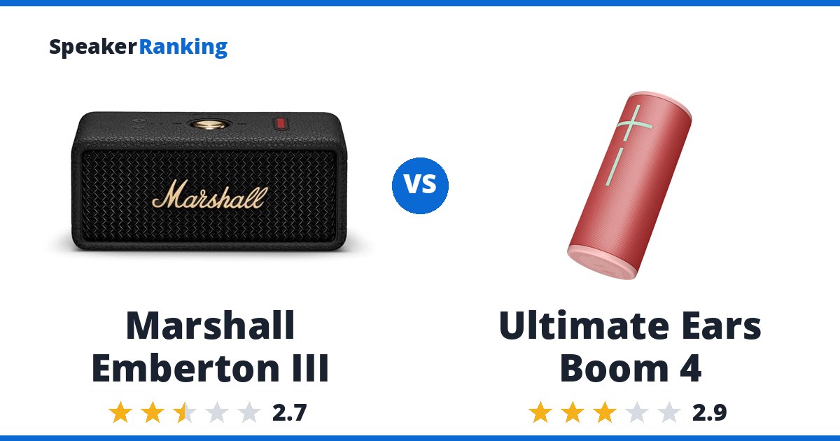 Marshall Emberton III vs Ultimate Ears Boom 4