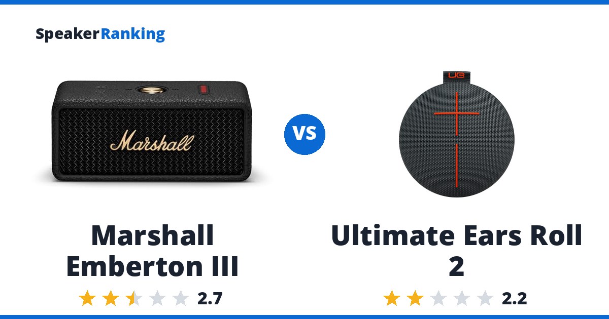 Marshall Emberton III vs Ultimate Ears Roll 2