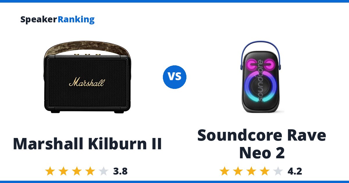 Marshall Kilburn II vs Soundcore Rave Neo 2