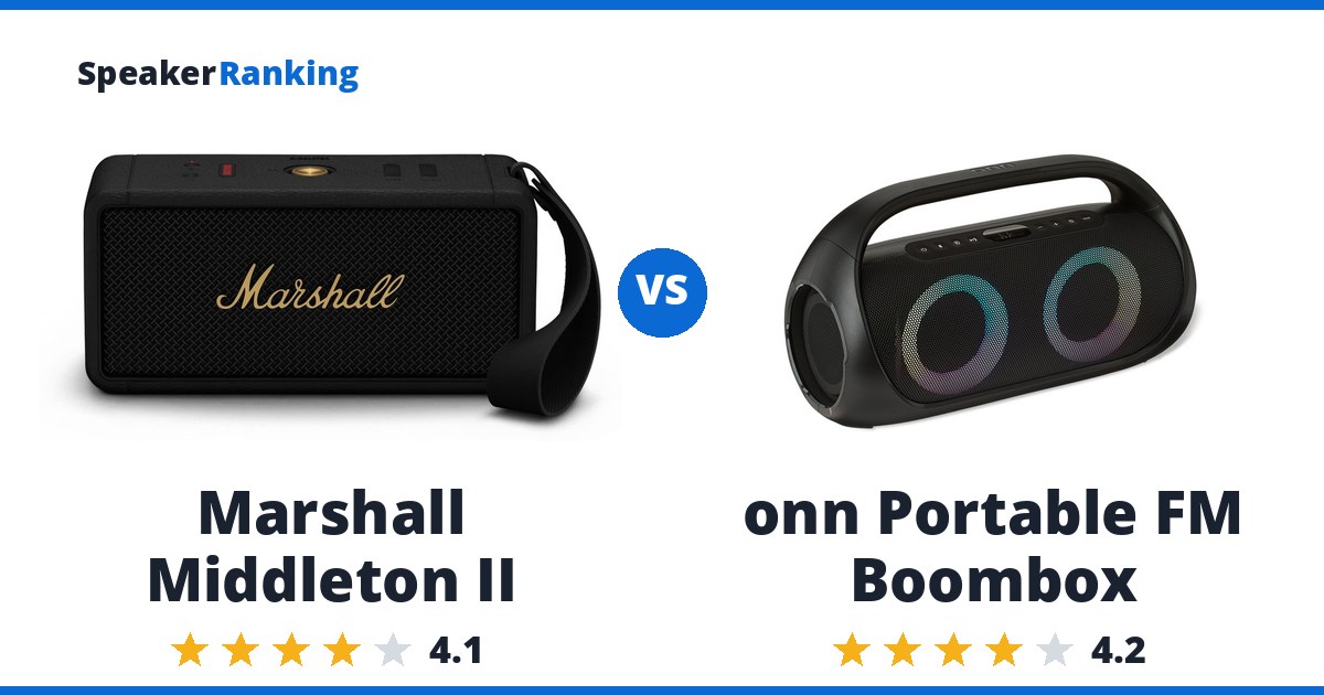 Marshall Middleton II vs onn Portable FM Boombox
