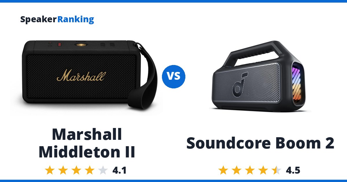 Marshall Middleton II vs Soundcore Boom 2
