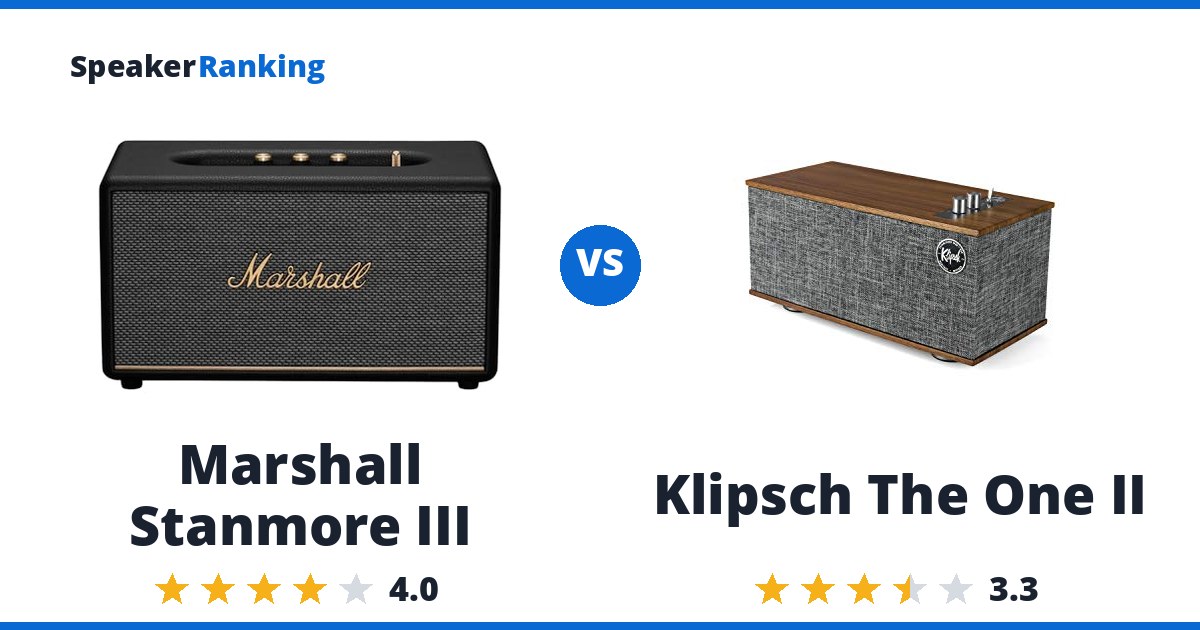 Marshall Stanmore III vs Klipsch The One II