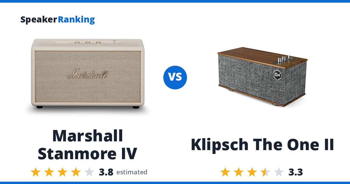 Marshall Stanmore IV vs Klipsch The One II