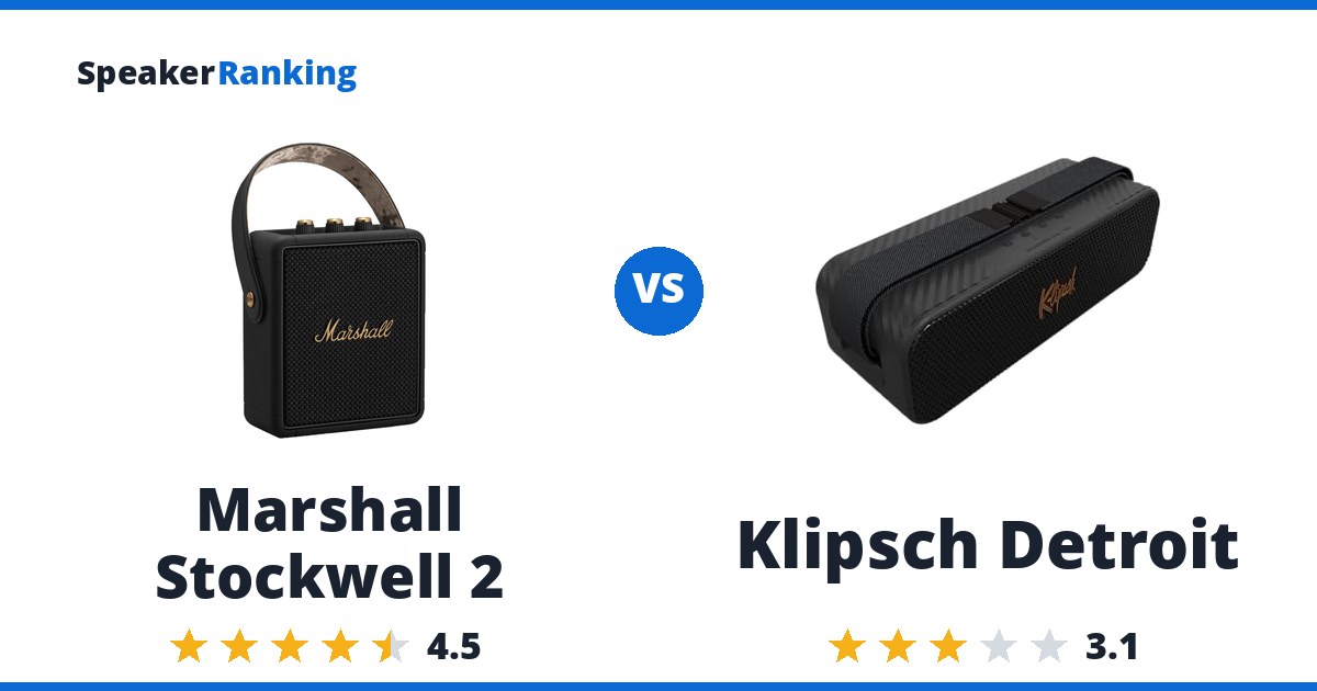 Marshall Stockwell 2 vs Klipsch Detroit