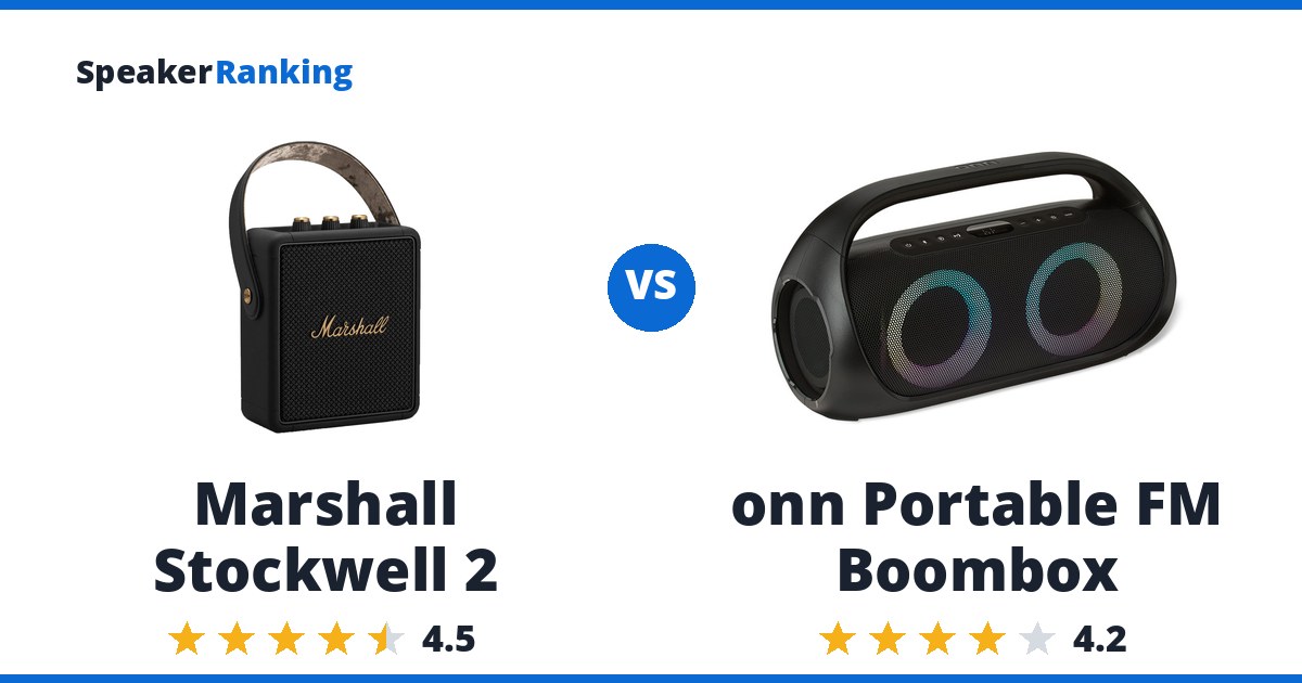 Marshall Stockwell 2 vs onn Portable FM Boombox