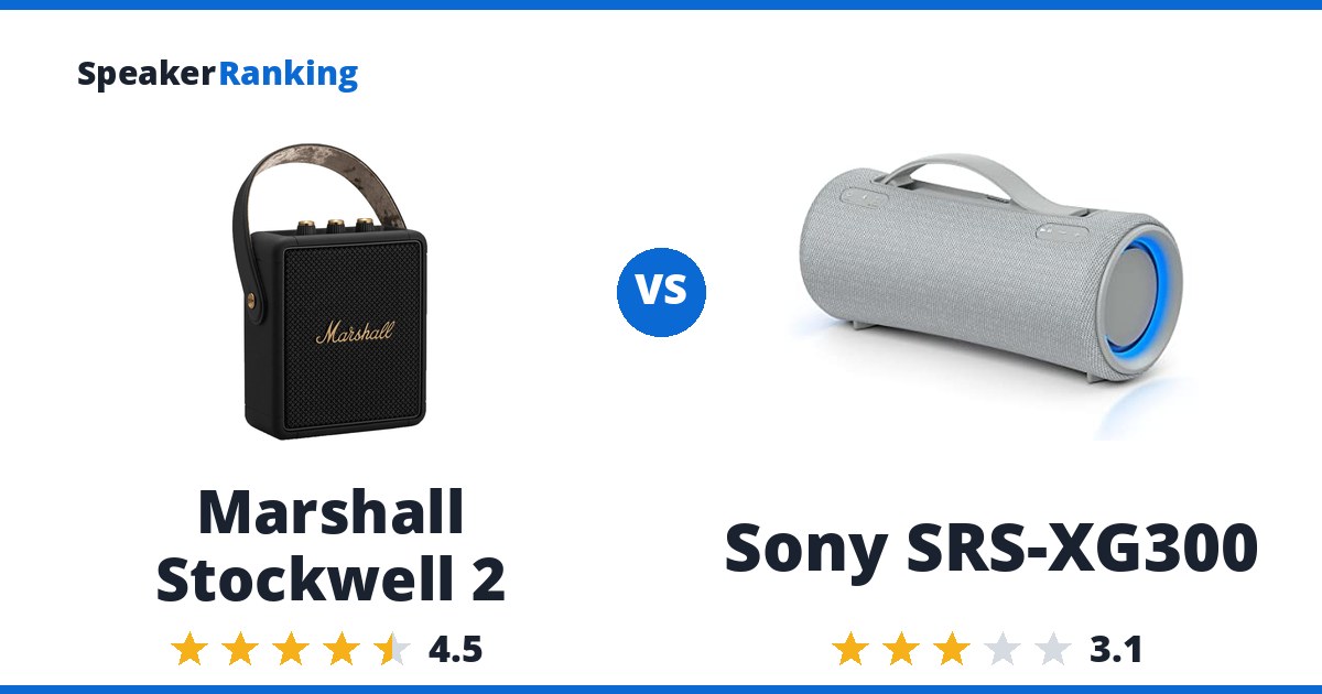 Marshall Stockwell 2 vs Sony SRS-XG300